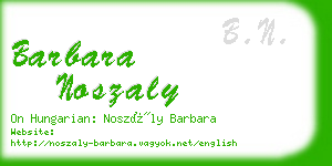barbara noszaly business card